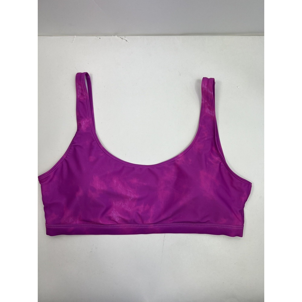Old Navy Sports Bra Women's Size XL Pink Tie Dye‎ Padded Pullover Adj. Back